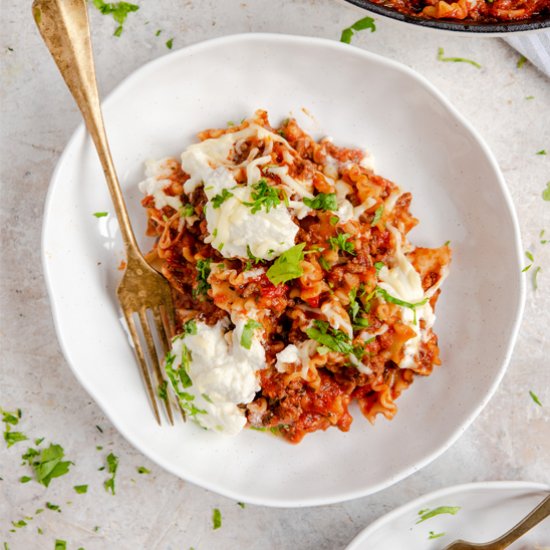 Skillet Lasagna