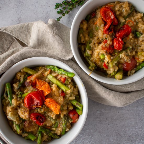 Vegan Summer Vegetable Risotto