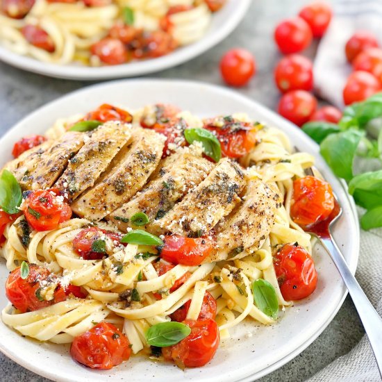 Cherry Tomato Chicken Pasta