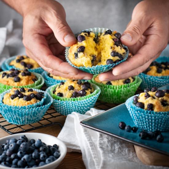 Almond flour blueberry muffins