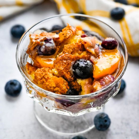 Ah-Mazing Peach Blueberry Cobbler