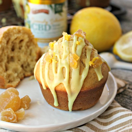 Glazed Lemon Ginger Muffins