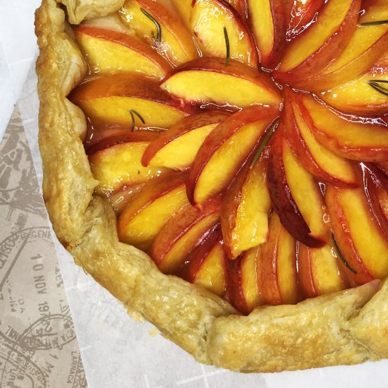 Peach, Rosemary And Lime Galette