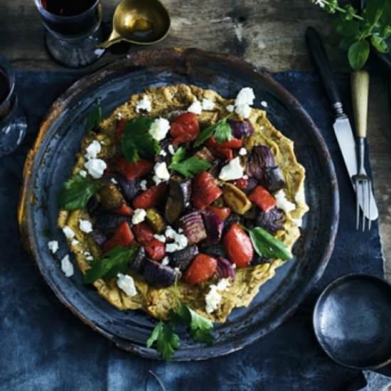 Middle Eastern vegetable tart