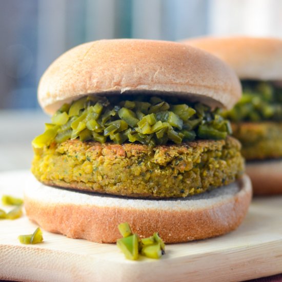 Air Fryer Falafel Burgers