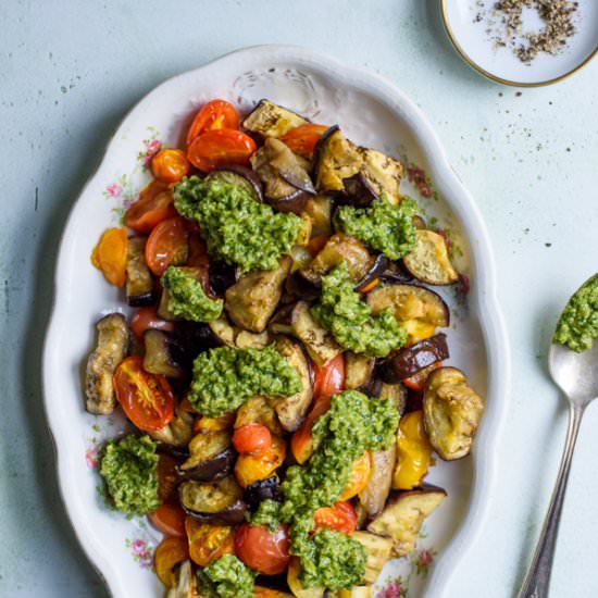 Roasted Eggplant and Tomatoes