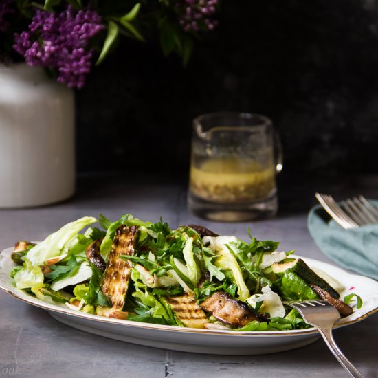 Grilled Zucchini & Mushroom Salad