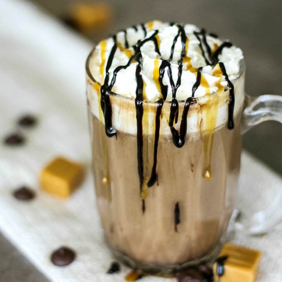 Dark Chocolate Caramel Latte