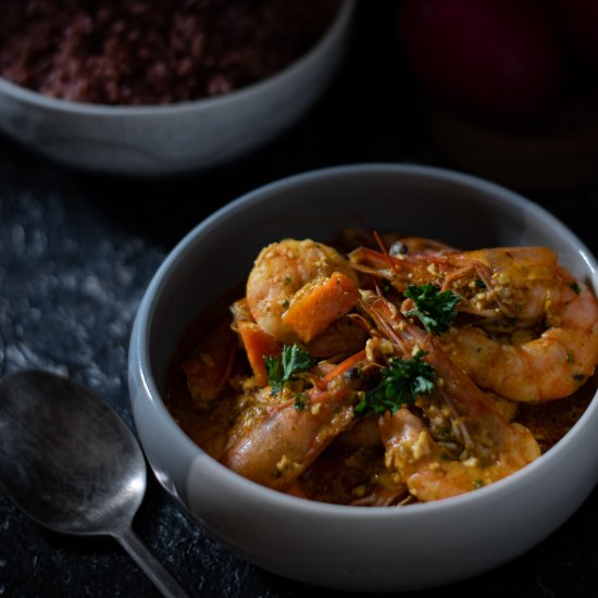 Salted Egg Shrimp Curry