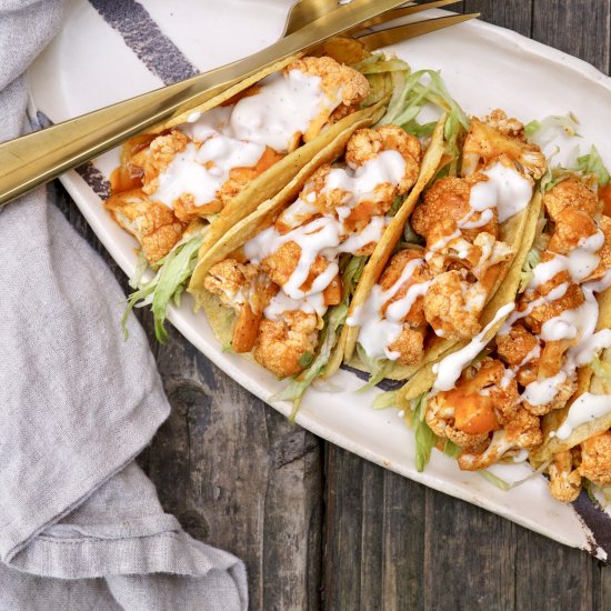 Buffalo Cauliflower Tacos