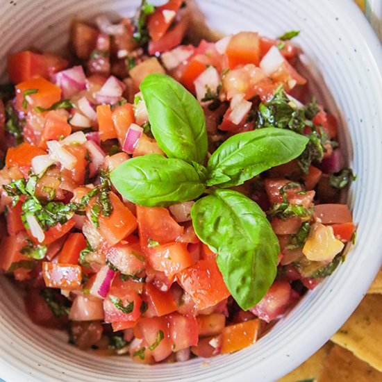 How to Make Fresh Tomato Bruschetta