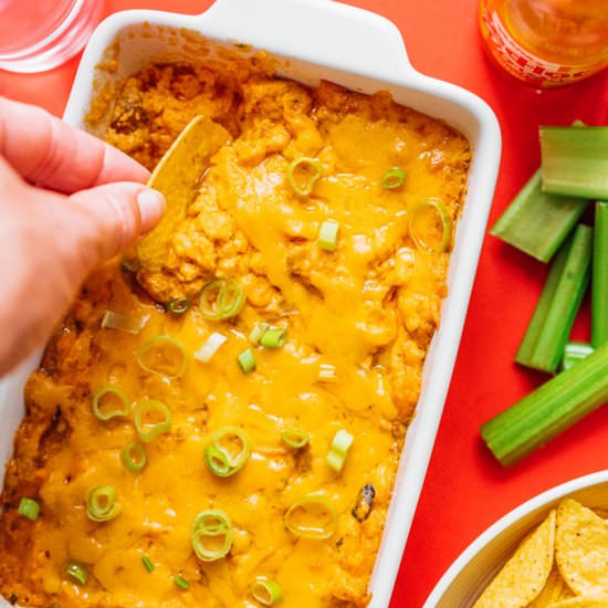 Vegetarian Buffalo “Chicken” Dip