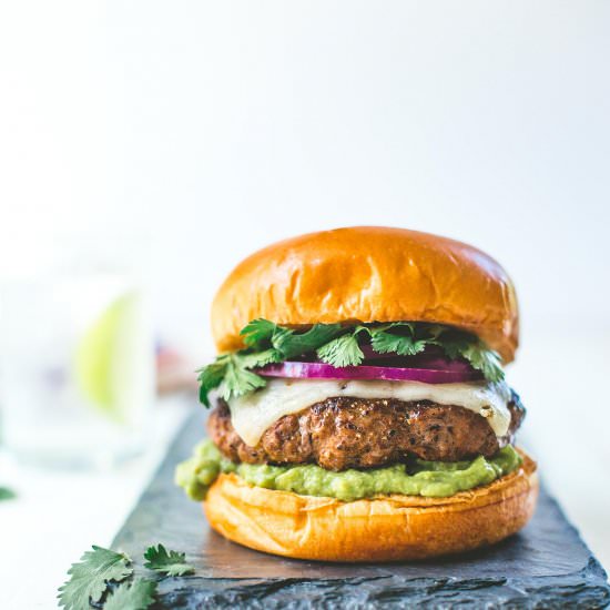 Tex Mex Burgers with Guacamole