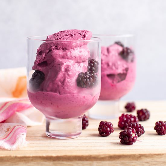 Quick Blender Blackberry Ice-Cream