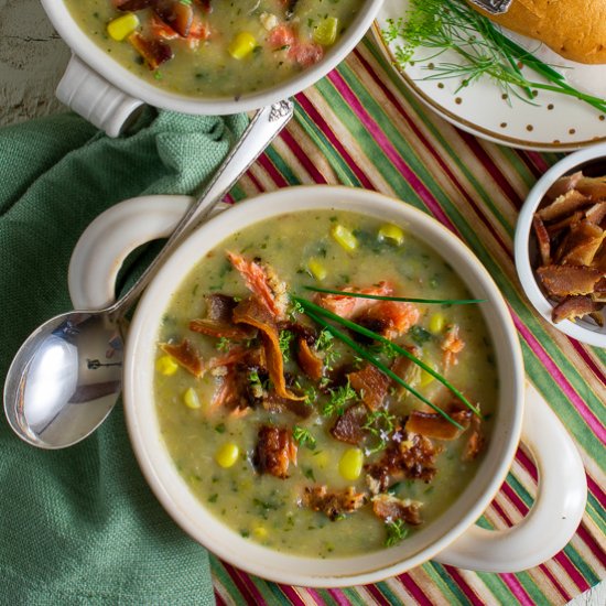 Steelhead Potato Chowder with Bacon