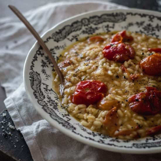 Cherry tomato risotto