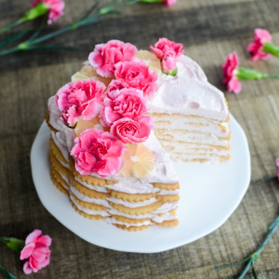 Pink Lemonade Icebox Cake