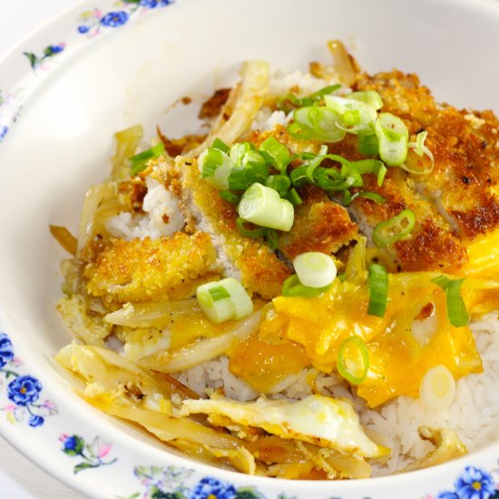 Japanese Pork Katsudon & Rice Bowl