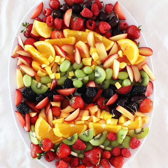 rainbow fruit platter