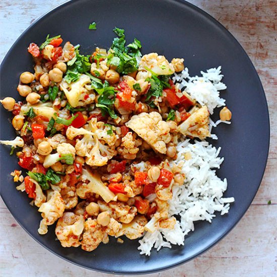 chickpea-cauliflower curry