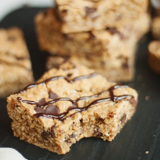 Vegan Chocolate Chip Oatmeal Bars