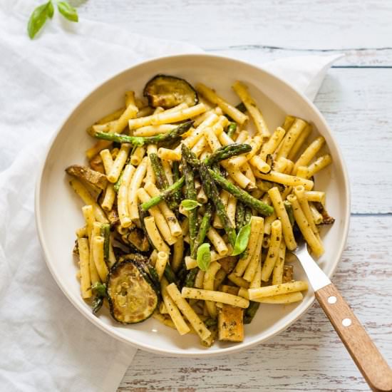 Vegan Green Pesto Pasta Salad