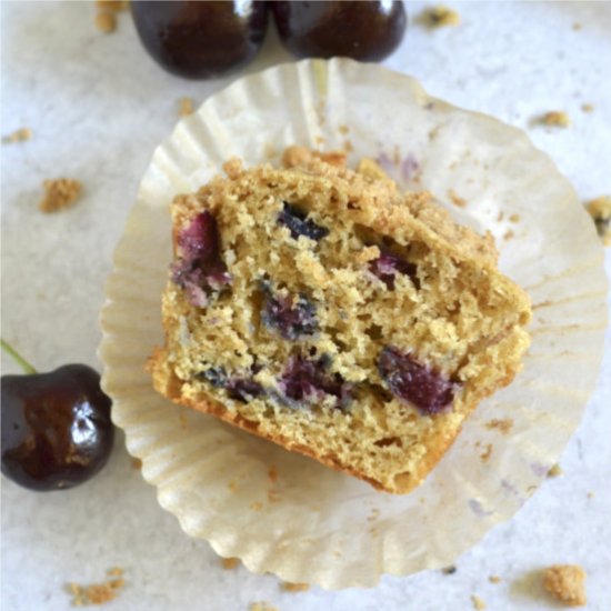 Cherry Crumble Muffins