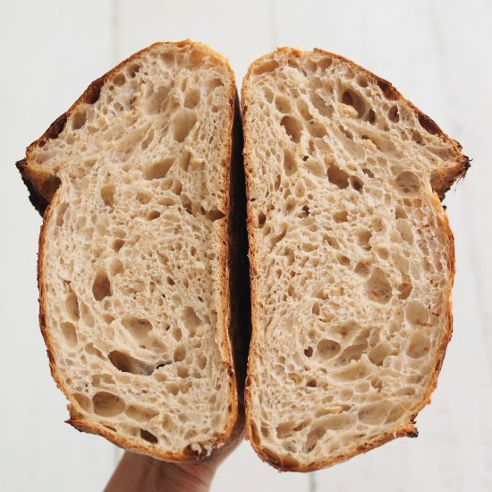 Toasted Oat Porridge Sourdough Loaf