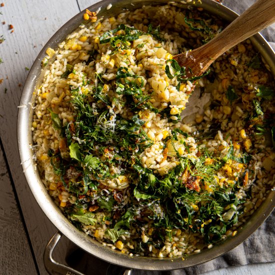 Herby Corn Risotto