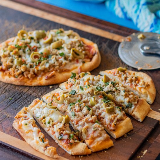 Latin Style Naan Pork Pizza