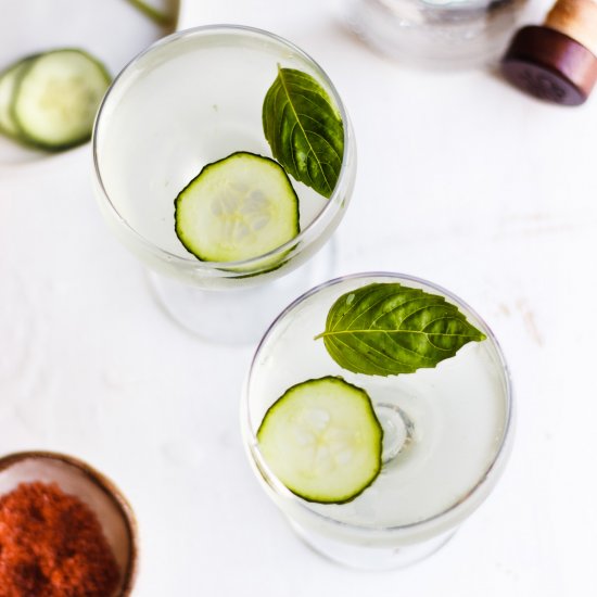 Cucumber Basil Martini