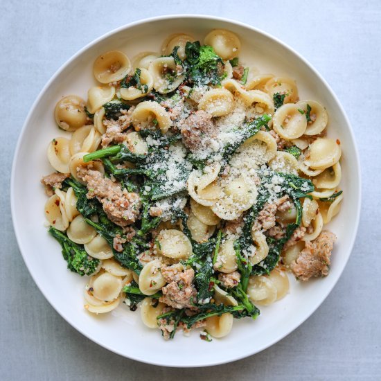 Orecchiette with Broccoli + Sausage