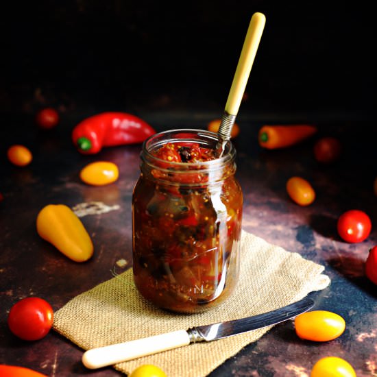 Spicy Baby Tomato & Pepper Chutney