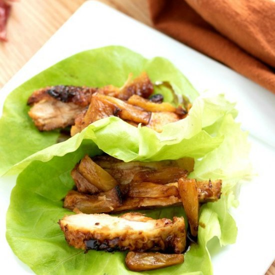 Pineapple Chicken Lettuce Wraps