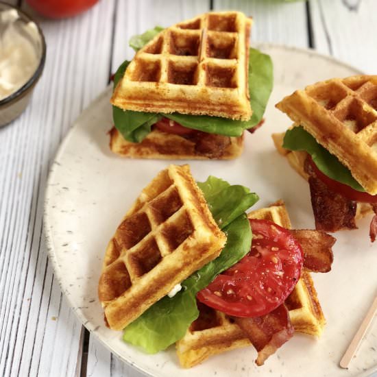 Cornbread Waffle BLT Sandwiches