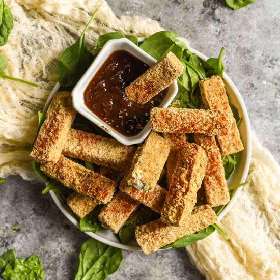 Crispy Baked Almond Crusted Tofu