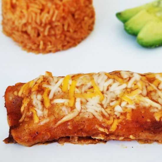 Red Sauce Chicken Enchiladas