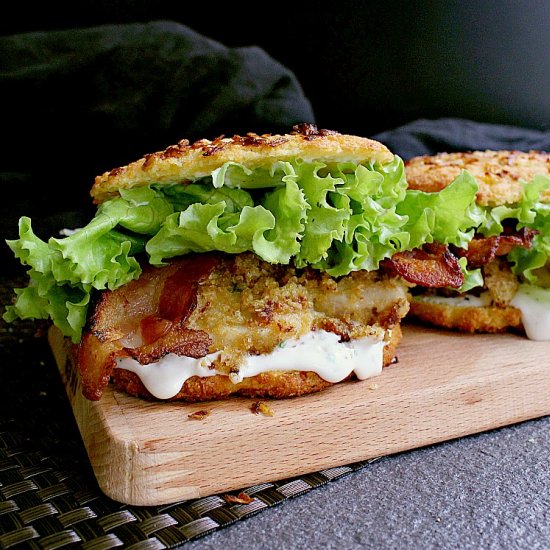 Low Carb Bacon Ranch Chicken Burger