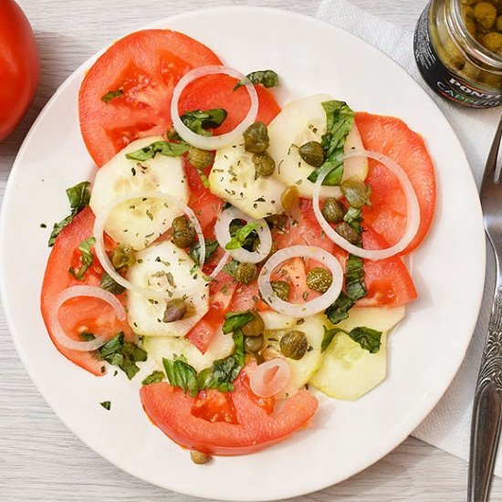 Quick Tomato Cucumber Salad