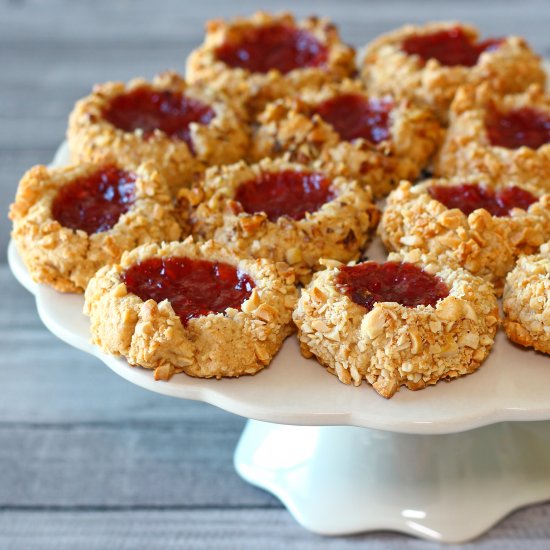 PB&J Thumbprint Cookies