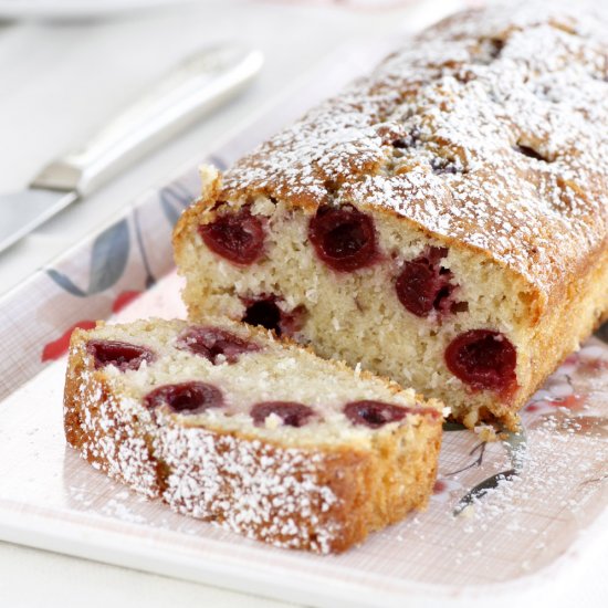 Coconut Cake with Cherries