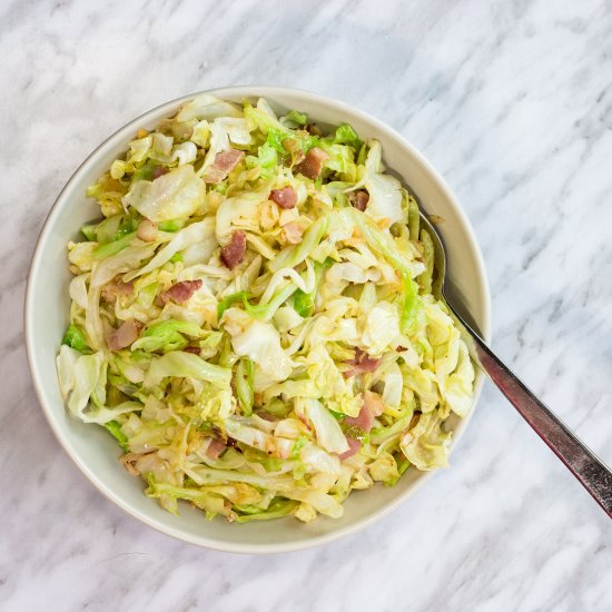 Skillet Cabbage with Bacon & Garlic