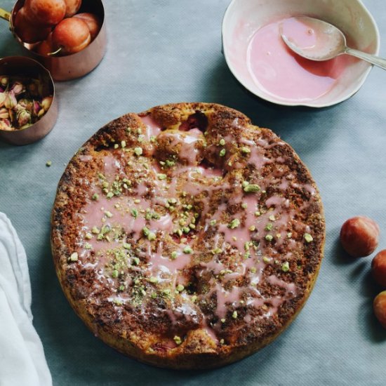 Plum and Pistachio Cake