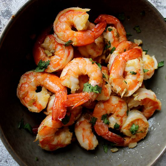 Ginger and garlic shrimps