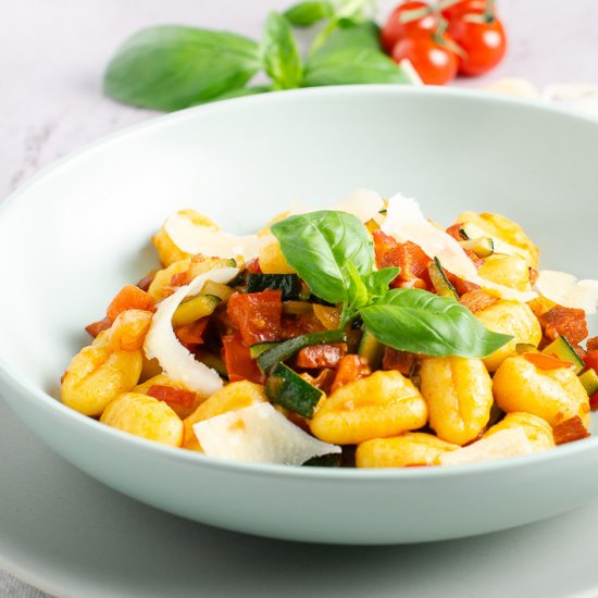 courgette & chorizo gnocchi