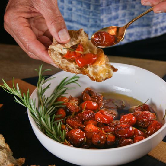 Tomato Confit with Torn Bread