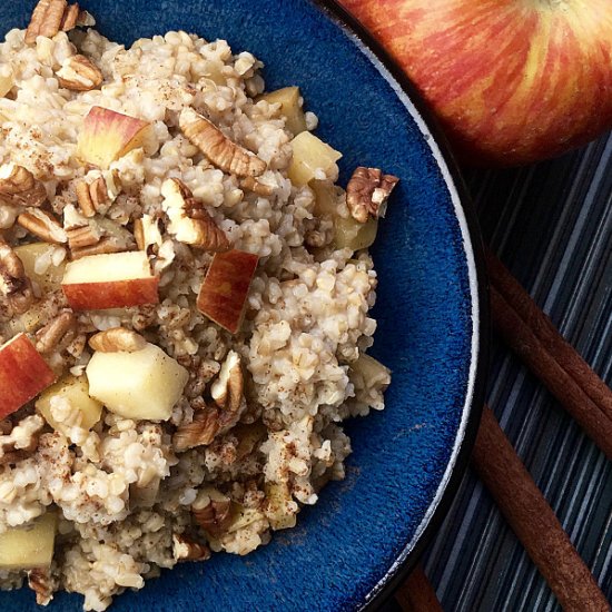 Slow Cooker Apple Cinnamon Oatmeal