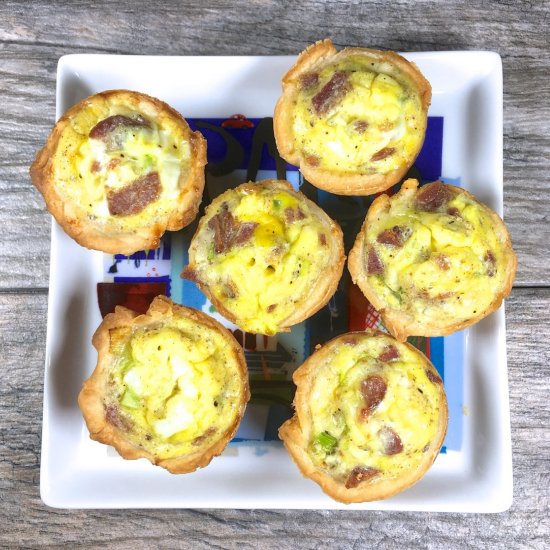 Puff Pastry Mini Quiche Lorraine