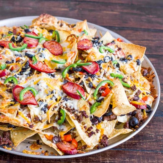 SPICY BEEF AND CHEESE NACHOS