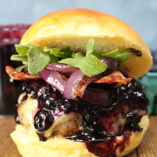 Blueberry Brie Bacon Burger